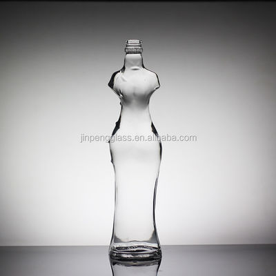 Disegno su misura Corpo femminile Forma speciale Bottiglia di liquore 1000ml 750ml con Decal Surface