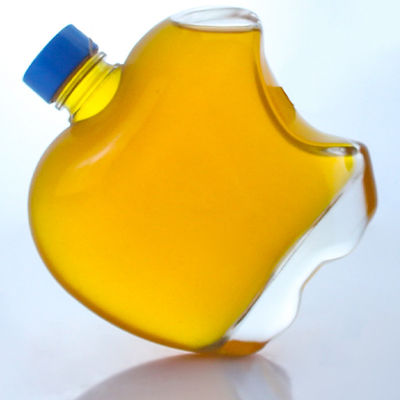 Bottiglia in vetro a forma di mela con tappo personalizzato per vodka tequila whisky in vetro Super Flint