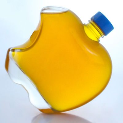 Bottiglia in vetro a forma di mela con tappo personalizzato per vodka tequila whisky in vetro Super Flint