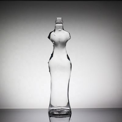 Bottiglia in forma di corpo femminile sexy bottiglia di liquore di vetro unica con tappo corona