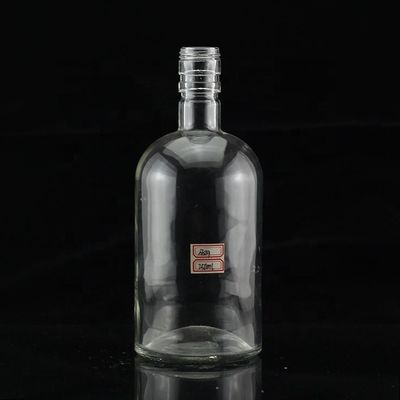 Bottiglia di vetro industriale da 700 ml per l'industria delle bevande a forma di pollice