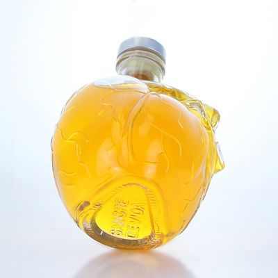 Bottiglia di liquore in vetro a forma di cuore trasparente o personalizzata per bevande whisky vodka brandy
