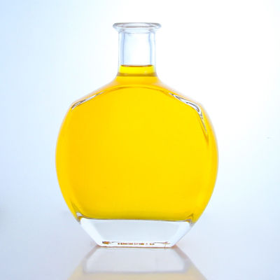 Logo personalizzato Colletto di vetro Bottiglia di liquori per whisky Vodka Tequila Gin Rum fornito