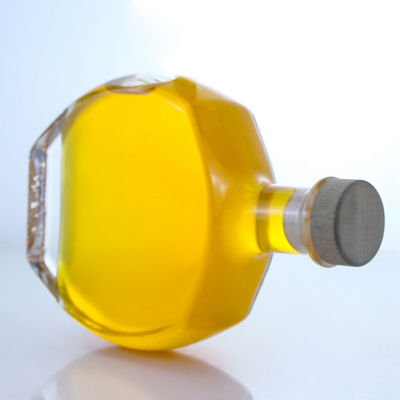 Logo personalizzato Colletto di vetro Bottiglia di liquori per whisky Vodka Tequila Gin Rum fornito