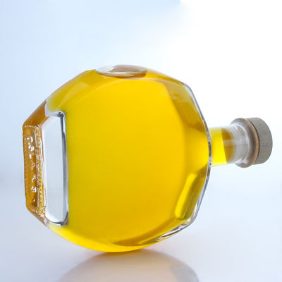 Logo personalizzato Colletto di vetro Bottiglia di liquori per whisky Vodka Tequila Gin Rum fornito