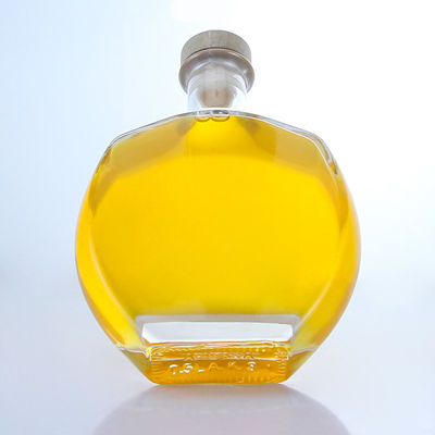 Logo personalizzato Colletto di vetro Bottiglia di liquori per whisky Vodka Tequila Gin Rum fornito