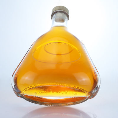 Bottiglia di vetro di 700 ml chiara o personalizzata per gin rum champagne brandy whisky liquore