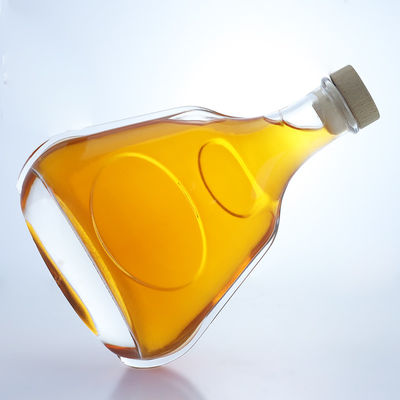 Bottiglia di vetro di 700 ml chiara o personalizzata per gin rum champagne brandy whisky liquore