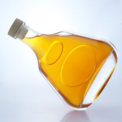 Bottiglia di vetro di 700 ml chiara o personalizzata per gin rum champagne brandy whisky liquore