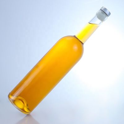 Bottiglia di vetro con logo personalizzato per 750 ml Collo lungo Chiaro Flint Gin Rum Champagne Liquor