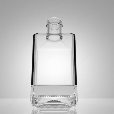 Bottiglia di vetro quadrata da 50 ml per whisky gin rum con tappo e tappo di sughero