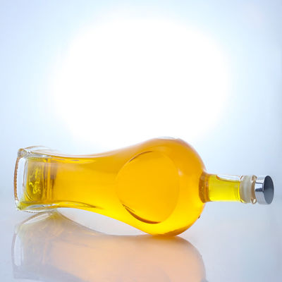 Bottiglia di vetro a forma di tappo di sughero trasparente o personalizzata per whisky, vodka, tequila, gin e rum