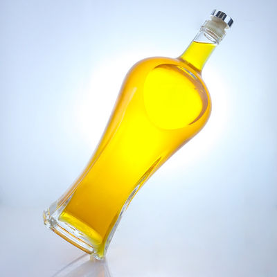 Bottiglia di vetro a forma di tappo di sughero trasparente o personalizzata per whisky, vodka, tequila, gin e rum