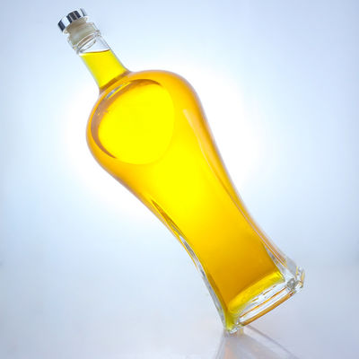 Bottiglia di vetro a forma di tappo di sughero trasparente o personalizzata per whisky, vodka, tequila, gin e rum
