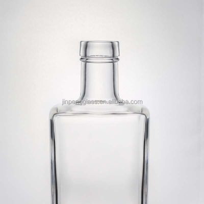 Collare di vetro Gin Quadrato Whiskey Rum Vino Vodka Bottiglia 750ml con sughero sintetico