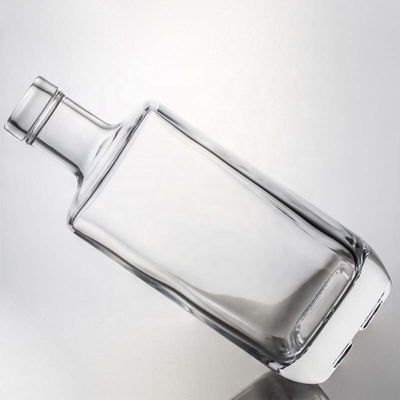 Collare di vetro Gin Quadrato Whiskey Rum Vino Vodka Bottiglia 750ml con sughero sintetico