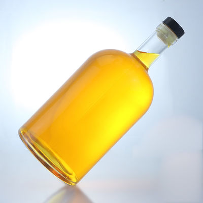 Logo personalizzato Bottiglia in vetro con tappo a vite di grande capacità per whisky vodka tequila gin rum