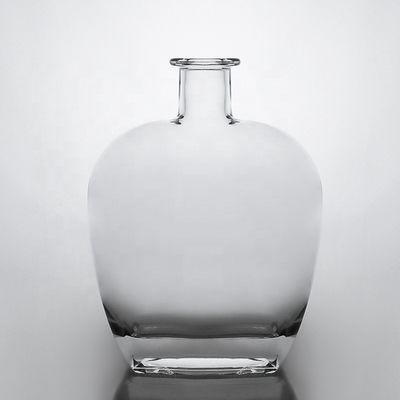 Bottiglia di vetro piatta di 750 ml con sughero per vodka whisky gin bevande industriali