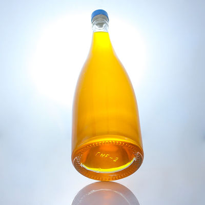 Bottiglia di vetro a cappuccio a vite a forma di pera fatta per il rum Super Flint Vodka Whisky Tequila Gin
