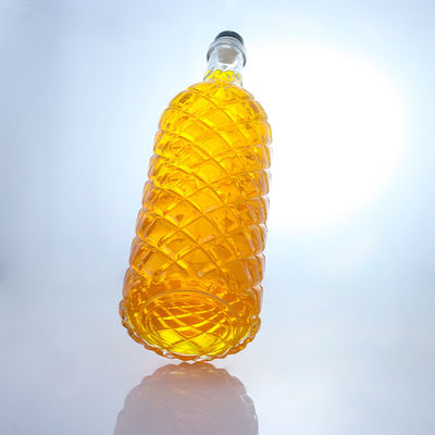 Collare di vetro Super Flint Rum in rilievo Vodka Whisky Tequila Gin Bottiglia con sughero