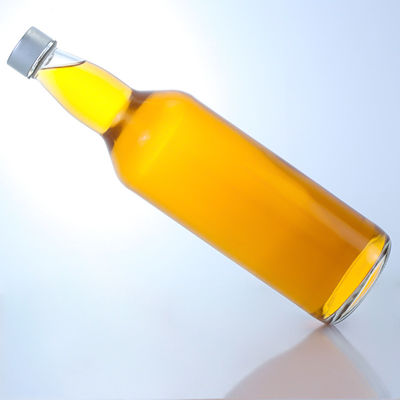 Bottiglia di liquore in vetro da 750 ml personalizzata con design del collo unico e tipo di sigillamento a sughero
