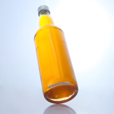 Bottiglia di liquore in vetro da 750 ml personalizzata con design del collo unico e tipo di sigillamento a sughero