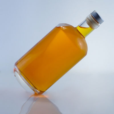 Whisky Gin Rum Vodka Liquor Bottiglia 750 ml Classic Round Glass con tappo di sughero
