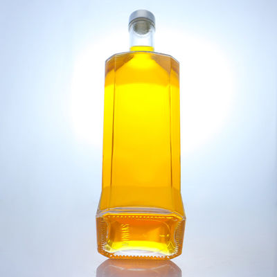 Flascia di vetro di materiale per colletto trasparente o personalizzato per rum vodka whisky tequila gin