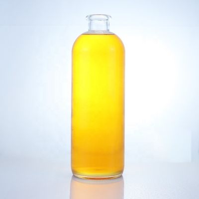 Bottiglia di vetro a forma rotonda per rum, vodka, whisky, tequila e gin