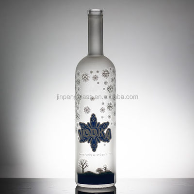 Bottiglie di vetro di 700 ml con tenuta di sughero trasparente per liquori e vodka