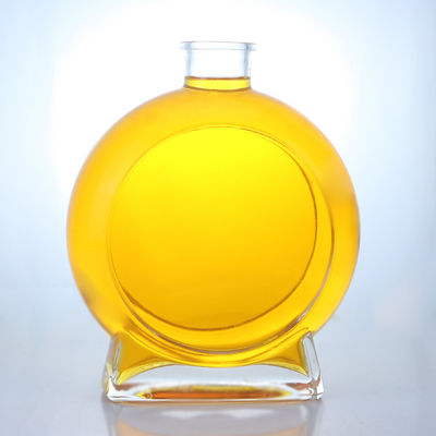 Materiale Super Flint Forma piatta Rum Vodka Whisky Tequila Gin Bottiglia di vetro con sughero