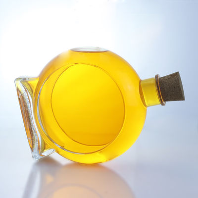 Materiale Super Flint Forma piatta Rum Vodka Whisky Tequila Gin Bottiglia di vetro con sughero