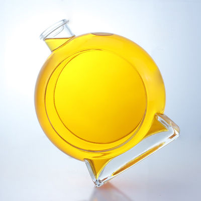 Materiale Super Flint Forma piatta Rum Vodka Whisky Tequila Gin Bottiglia di vetro con sughero