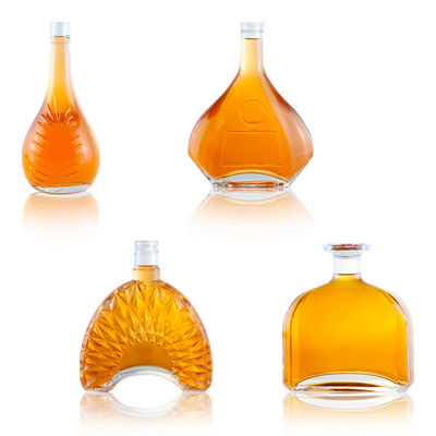 Bottiglia di vetro con logo personalizzato per brandy gin rum whisky design unico e Super Flint
