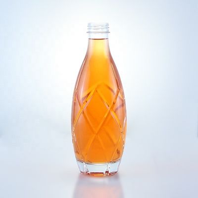 Bottiglia di vetro di design unico per champagne gin rum brandy whisky in materiale Super Flint