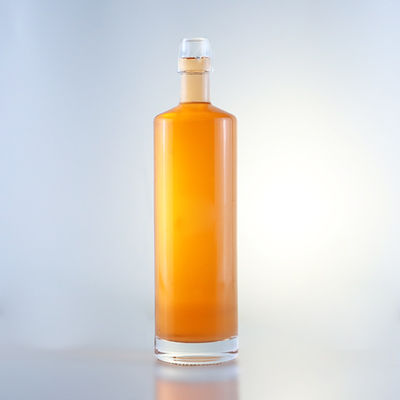 Bottiglia di vetro di design unico per champagne gin rum brandy whisky in materiale Super Flint