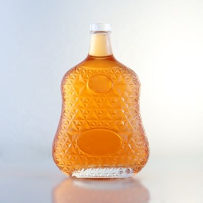 Bottiglia di vetro di pietra per gin rum champagne brandy e whisky con logo personalizzato