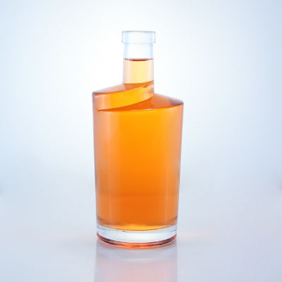 Bottiglia di vetro di pietra per gin rum champagne brandy e whisky con logo personalizzato