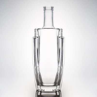 Vaso di qualità alimentare 700 ml 750 ml rum vodka whisky tequila gin bottiglia con tappo personalizzato