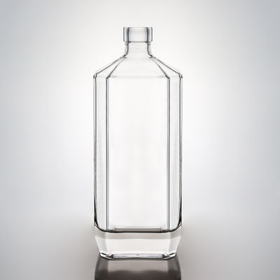 Vaso di qualità alimentare 700 ml 750 ml rum vodka whisky tequila gin bottiglia con tappo personalizzato