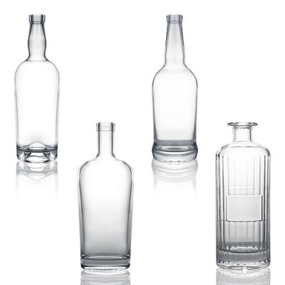Bottiglia di vetro di 700 ml chiara o personalizzata per liquori rum vodka whisky tequila e gin