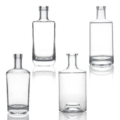 Vetro Super Frittano Logo personalizzato 750ml 700ml rum di stile popolare vodka whisky tequila bottiglia di gin in vetro con sughero