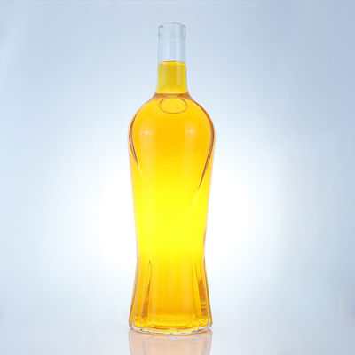 Bottiglia di vetro a forma unica 500 ml 700 ml 750 ml per rum vodka whisky tequila gin