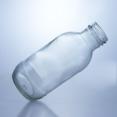 300 ml Bottiglia rotonda di latte in vetro con coperchio Soluzione di conservazione liquori Manipolazione della superficie deccale