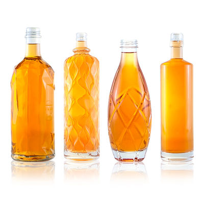 Super Flint Glass Design Personalizzato Rum Vodka Whisky Tequila Gin Bottiglia Con Capo
