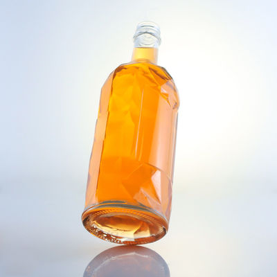 Super Flint Glass Design Personalizzato Rum Vodka Whisky Tequila Gin Bottiglia Con Capo