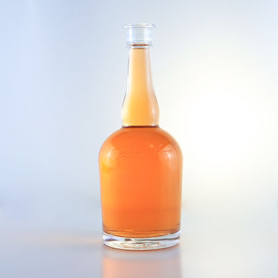Tequila Rum Champagne Brandy Whisky Bottiglia in vetro con collo lungo e superficie deccale