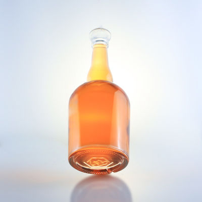 Tequila Rum Champagne Brandy Whisky Bottiglia in vetro con collo lungo e superficie deccale