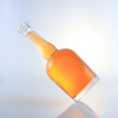 Tequila Rum Champagne Brandy Whisky Bottiglia in vetro con collo lungo e superficie deccale