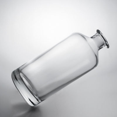 Collare di vetro all'ingrosso Gin rum Champagne Whisky Brandy bottiglia con sughero